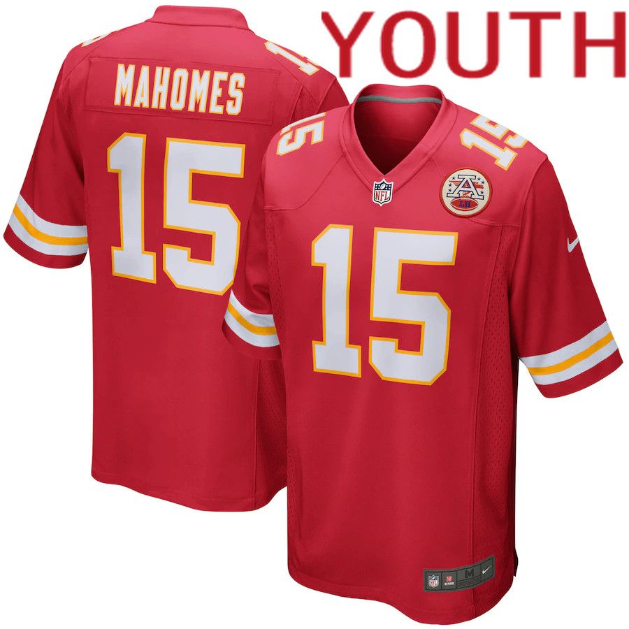 Youth Kansas City Chiefs 15 Patrick Mahomes Nike Red Game NFL Jersey